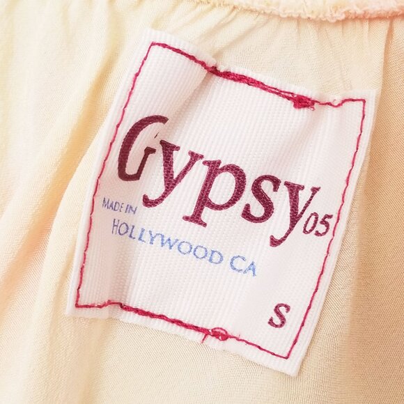 Gypsy 05 100% Silk Flutter Mini Dress Sunset Ombre Fairy Romantic Coquette Beach - Picture 3 of 16